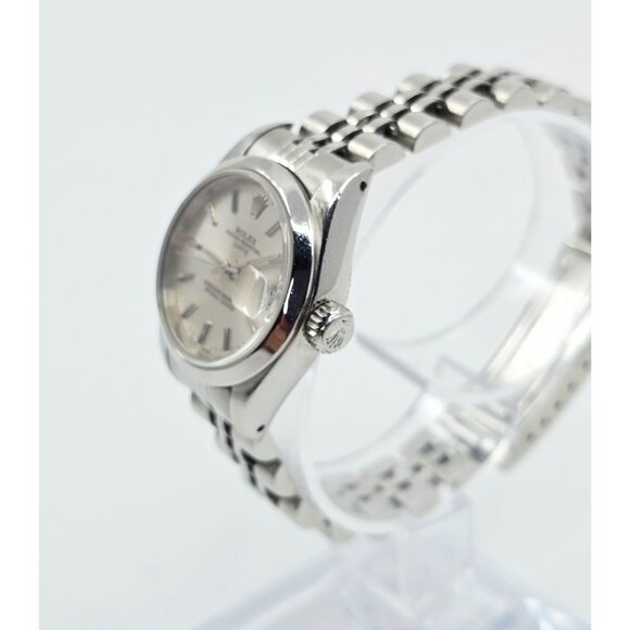 1987 Rolex Date 69160 Lady Stainless Steel Silver Dial with Jubilee Band Watch - Picture 6 of 14